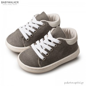 Υφασμάτινα Δετά Γκρι Sneakers Babywalker BS3029