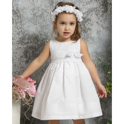 Βαπτιστικό Φόρεμα Λευκό Mi Chiamo K4318