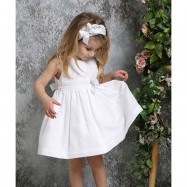 Βαπτιστικό Φόρεμα Λευκό Mi Chiamo K4327